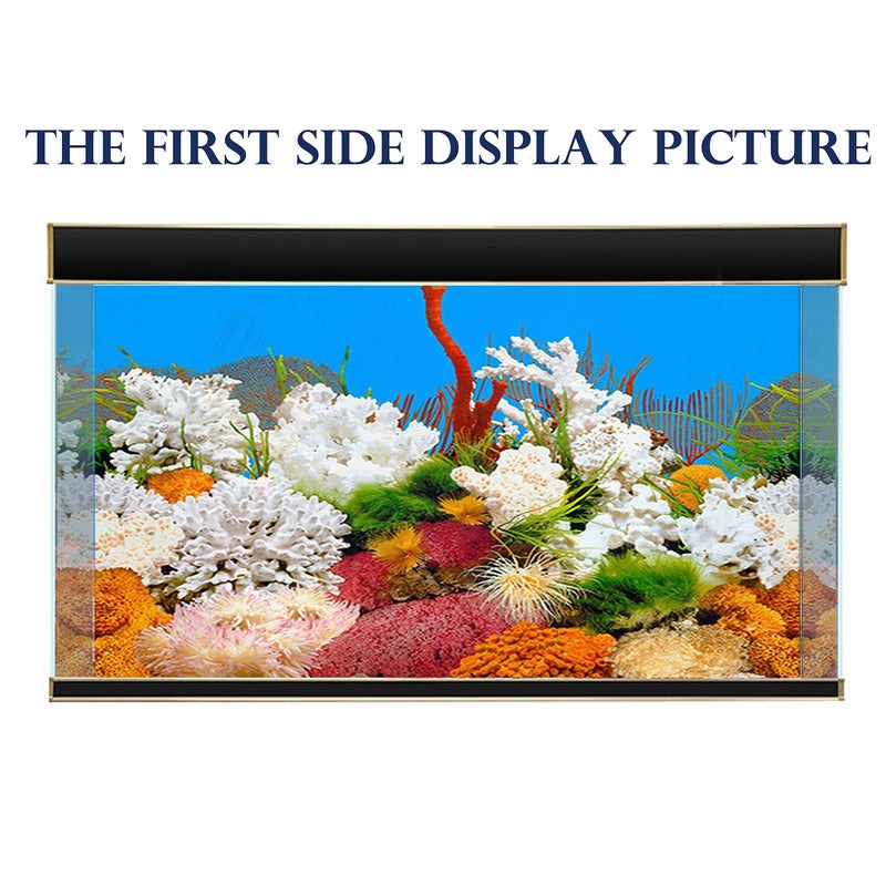 ELEBOX New 20" x 48" Fish Tank Background 2 Sided River Bed & Lake Background Aquarium - Image 5